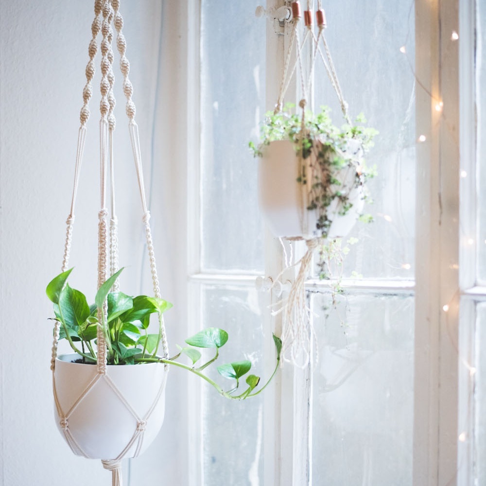macramé planter handcrafted BOHO design